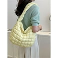 thumbnail image 2 of Kukuzhu Puffer Tote Bag Women Quilted Large Shoulder Bags Puffy Bubble Hobo Pleated Purse Nylon Padding Cloud Crossbody Bag 2023, 2 of 6