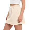 thumbnail image 6 of Teylalorva Girls Mini Skorts Cotton Breathable Elastic Waist with Pocket Summer Casual Sports Skorts Beige Size 8, 6 of 8