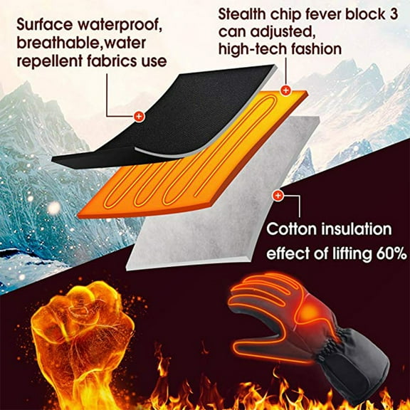 Unisex Heated Gloves Warm Glove Hand Warmers for Winter Outdoor Camping Hiking Gloves Mittens Men Gloves Mittens Women Cold Weather Gloves Mittens Toddler Ski Gloves Mittens Men Gloves Mittens Women