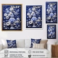 thumbnail image 4 of Designart "Boho Plant Pottery in Blue and White V" Geometric Framed Wall Art - Bohemian White Boho Pottery Entryway Framed Wall Art, 4 of 6