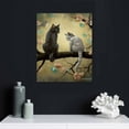 thumbnail image 4 of JRXY  Vintage Canvas Wall Art Animal Resting  Look at The Moon Wall Pictures Giclee bathroom Wall Decor on Canvas Stretched Artwork Living Room Bedroom Ready to Hang 12x16 in, 4 of 4