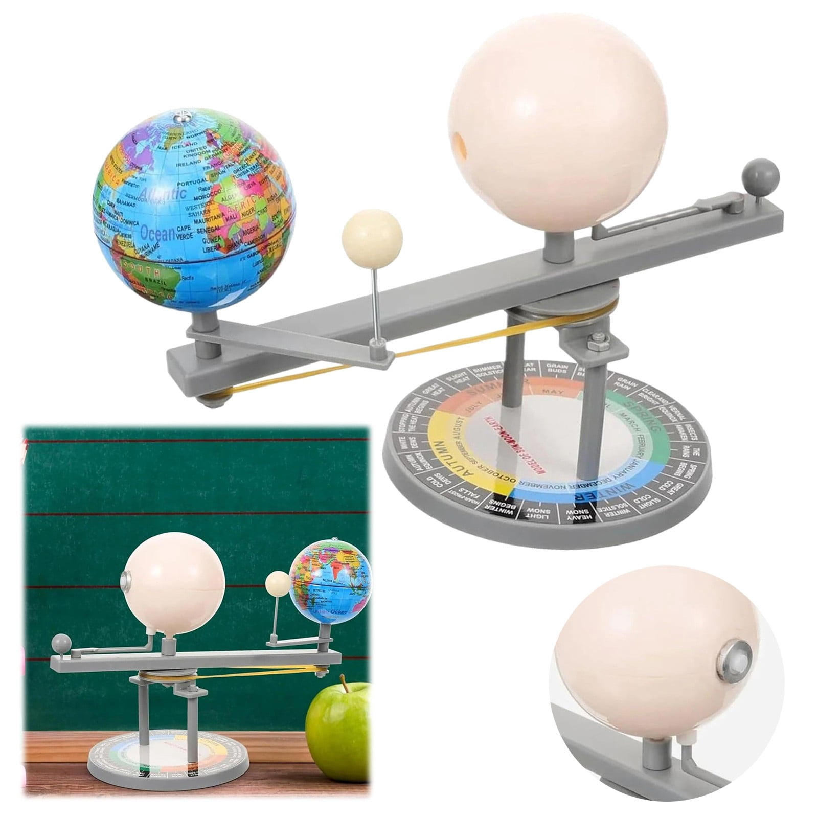 Cqxid Silicone Suction Cup Toys Under $15 Sun Earth Moon Model Educational Geography System Model Luminous Plastic System Toys For Science Experiments For Children Kit For Kids