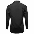 thumbnail image 3 of Men's Slim Fit Button Up Long Sleeve Solid Dress Shirt - Black - L (16-16.5) 36/37 sleeve, 3 of 5