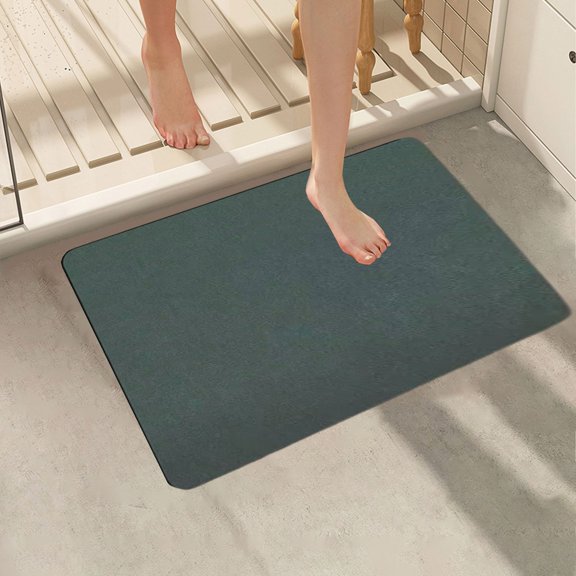 sruoe Bathroom Rugs, Bath Mat for Bathroom Floor 1pcs, Bath Mats for Bathroom Floor Non Slip Non Skid, Rectangular Polyester Floor Mat for Bath Door Household, Army Green