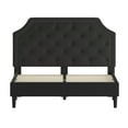 thumbnail image 6 of Queen Size Arched Tufted Upholstered Platform Bed in Black Fabric, 6 of 10