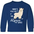 thumbnail image 3 of Inktastic Mimi's You Say Alpaca My Bags Long Sleeve Youth T-Shirt, 3 of 5