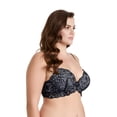 thumbnail image 3 of Curve Muse Women's Underwire Plus Size Push Up Add 1 and a Half Cup Lace Bras-2PK-White/Red,Black/Grey-38DD, 3 of 6