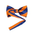thumbnail image 3 of Royal Blue and Orange College Stripe Pre-Tied Bow Tie, 3 of 5