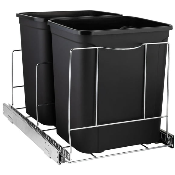 Soporte doble extraíble para papelera HOLDN' STORAGE, 36 L, cromado