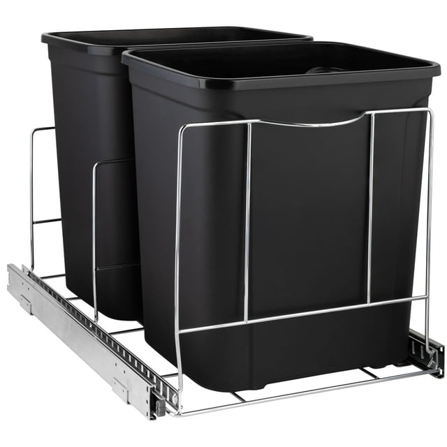 Soporte doble extraíble para papelera HOLDN' STORAGE, 36 L, cromado