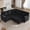 Charcoal grey, variant on L-Shaped Sofa Bed with Pull-Out Sleeper, 5-Seat Sectional Couch with Storage, USB & Cup Holders, Chenille Fabric Couch for Living Room, Apartment, Charcoal Grey