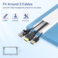 thumbnail image 2 of Kit de canaletas para cables - Ocultador de cables pintable de 157", para montaje en pared de TV y gestión de cables, 2 of 4