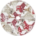thumbnail image 1 of FMSHPON Snowy Christmas Houses Xmas Christmas Tree Skirt Stand Mat for Holiday Party Decoration Indoor Outdoor 48 inches, 1 of 6