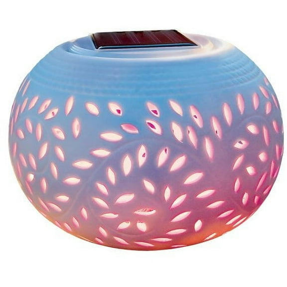 Gardener Select Cole & Bright Ceramic Solar Filigree 1-Light LED Deck Light