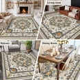 thumbnail image 5 of 5'x8' Area Rugs, Orange Boho Indoor Outdoor Area Rug for Living Room Bedroom, Southwestern Geometric Vintage Ethnic Washable Bathroom Rugs Kitchen Floor Carpet Mats Home Decor Aesthetic, 5 of 8