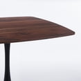 thumbnail image 5 of Miniyam 23.6" Square Dining Table, Small Wood Breakfast Table for Apartment, Kitchen or Studio, Modern Compact Dining Table for 2, Walnut, 5 of 7