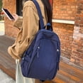 thumbnail image 6 of FUZHIQ Basic School Backpack for Ages 6-14 Waterproof Dual Side Storage Pockets Breathabl Straps Casual Student Bookbag, Dark Blue, 6 of 8