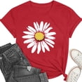 thumbnail image 5 of Busydd Womens T Shirts Crew Neck Short Sleeve Graphic Tees Casual Basic Summer Print T Shirts for Women 2XL, 5 of 7