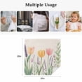 thumbnail image 4 of Spring Floral Cloth Napkins, Pink Yellow Tulip Botanical Summer Washable and Reusable Dinner Napkins Set of 4, Table Napkin for Kitchen Party Birthday Wedding Hotel Housewarming 20"x20", 4 of 8