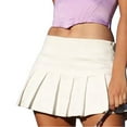 thumbnail image 3 of Vedolay Skirts For Women Trendy Women's Plus Size High Waist Flared Hem Party A Line Skirt,White S, 3 of 5