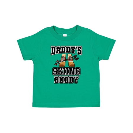 

Inktastic Daddys Skiing Buddy Kids Skis Gift Baby Boy or Baby Girl T-Shirt
