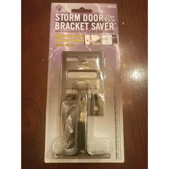 Storm Door & Bracket Saver w/Replacement Door Closer Jamb Bracket - Black -