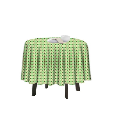 

eloria Geometrics Printed Round Table Cloth Resistant Washable Decorative Table Cover for Dining Table