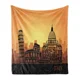 thumbnail image 3 of Manta de franela suave con vista a la antigua calle mediterránea con casas de piedra en la ciudad rural de Italia para regalo de adultos, 3 of 5