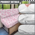 thumbnail image 6 of Jeiento Pink Cow Print RV Dinette Cushion Covers Set Include 1 Bench Cover 1 Backrest Cover Elastic Camper Cushion Covers Washable Couch Cover for RV Camper Sofa 4Th of July Decor RV Accessory, 6 of 7