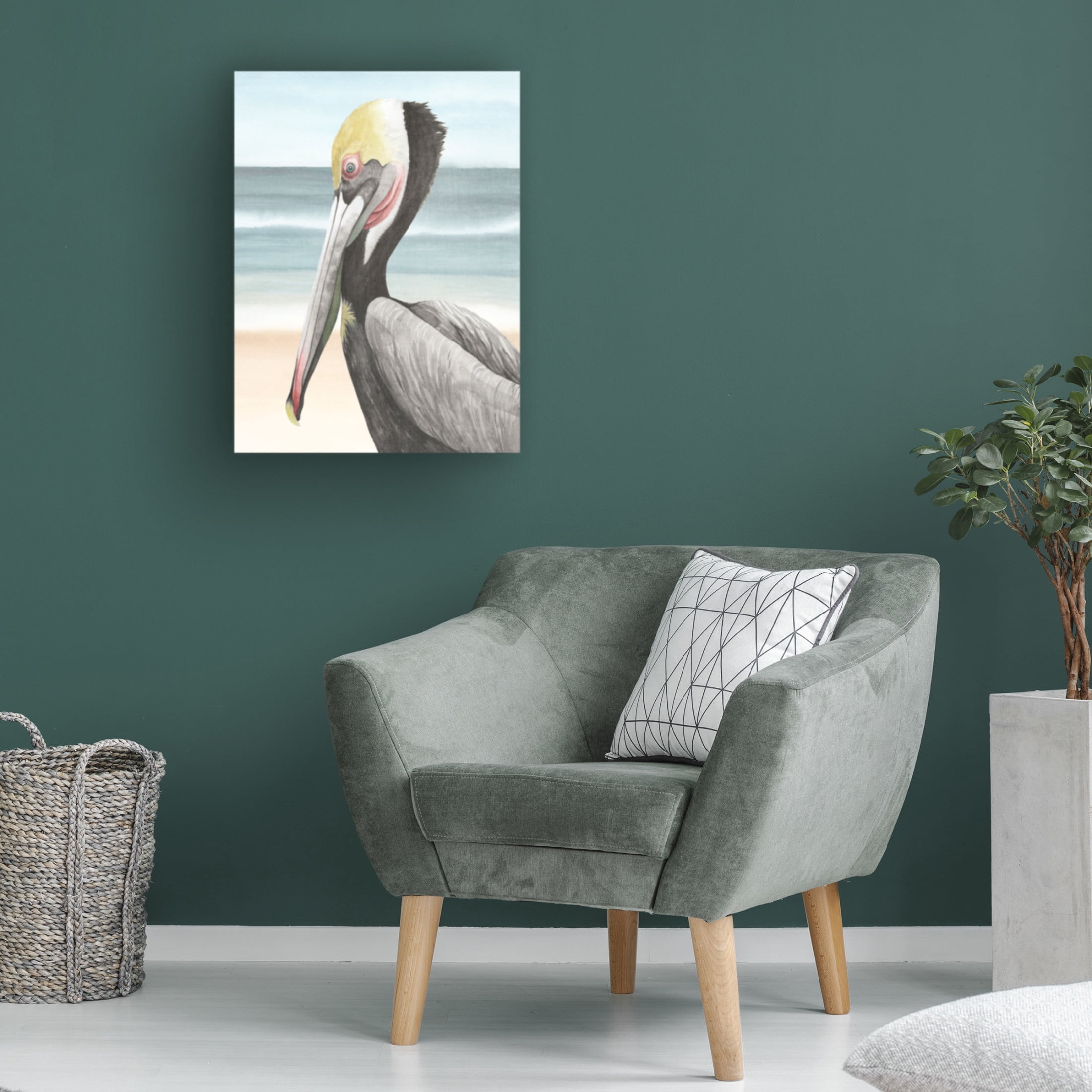 Trademark Fine Art Grace Popp Pelican Beach II Canvas Wall Art