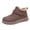 Brown, variant on Women's Ankle Snow Boots Waterproof Slip On Lug Sole Cold Weather Winter Booties, Fleece Lined Velcro Platform Insulated Warm Casual Walking Short Boots for Daily Outdoor Wear Black 40