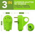 thumbnail image 3 of Leisure Cords 30 AMP Male RV Receptacle Plug Electrical Plug Adapter with Handle, 3 of 15