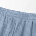 thumbnail image 5 of Capri Pants for Women Summer Baggy Comfy Straight Wide Leg Solid Elastic Waist Cropped Capris Soft Slacks(Sky Blue,S), 5 of 7