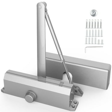 SKYSHALO 330 lb Commercial Door Closer Hydraulic Auto Silver Heavy Duty