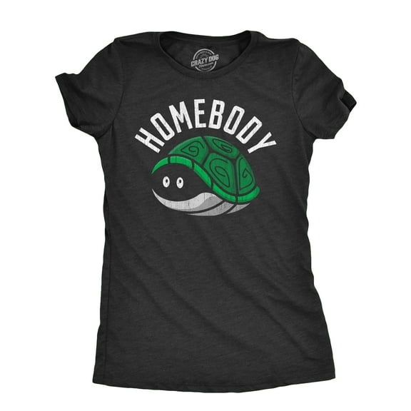 Womens Homebody T Shirt Funny Introverted Turtle Shell Joke Tee for Ladies Womens Graphic Tees