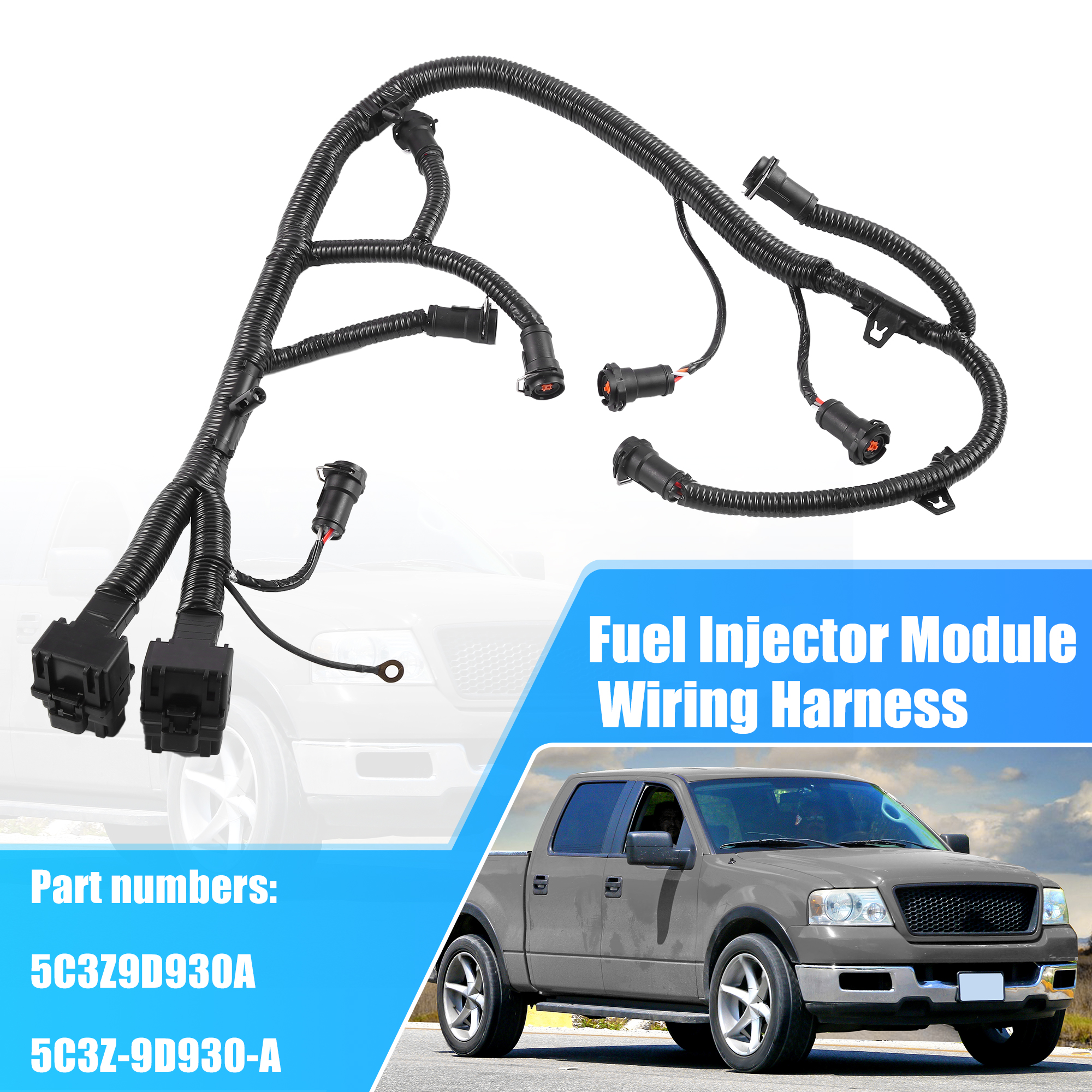 Unique Bargains FICM Fuel Injector Wiring Harness for Ford F250 F350 F450  F550 Excursion V8 6.0 Diesel Engine 5C3Z9D930A