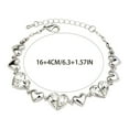 thumbnail image 3 of Alloy Silver Bracelets for Women, Trendy Heart Bracelets for Women, Gold Bracelets for Men Birthday Gifts for Her Women, 3 of 6