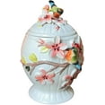 thumbnail image 2 of Ceramic Food Storage Containers with Lids, 3D Hand-painted Magnolia Flower and Bird for Home Kitchen Countertop Decorative Collection Jars, 2 of 5