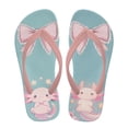 thumbnail image 2 of Psesaysky Little Kid Girls Boys Beach Pool Flip Flops Axolotl&Bow Tie Print Sandals Water Shoes Size 12, 2 of 7