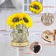thumbnail image 4 of Lámpara de mesa de girasol LED regulable, con florero de vidrio artificial, lámpara inalámbrica recargable por USB, lámpara táctil para recámara, sala de estar, 4 of 5