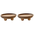thumbnail image 2 of 2Pcs Wood for Display Small Wooden Pedestal Stand, Decor Tray for Candles, Plants, Bottles & Vases, Decorative Tray for Farmhouse Kitchen, Natural Wood Hearthweave, 2 of 5