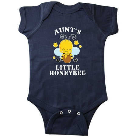 

Inktastic Cute Bee Aunt s Little Honeybee with Stars Gift Baby Boy or Baby Girl Bodysuit