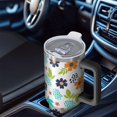 thumbnail image 6 of 40oz Pioneer Flower Floral Print Pattern Insulated Tumbler with Handle, BPA-Free Leak Proof Lid and Straws, Double Wall Vacuum, Hot 12h/Cold 34h, 6 of 6