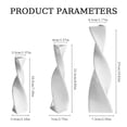 thumbnail image 2 of Eurhowing Modern Geometric Ceramic Vase Set of 3, Decorative Desk Vase, Flower Vase for Table Centerpiece, Kitchen, Living Room Office Decor(Matte White), 2 of 8