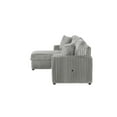 thumbnail image 6 of Plush Sectional made with Wood and Soft Corduroy Wood in Gray, 6 of 8