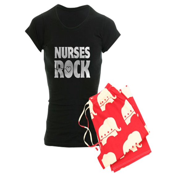 CafePress - Nurses Rock - Women's Dark Pajamas