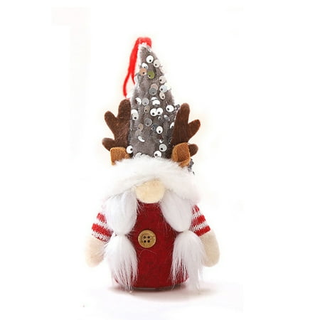 

Lighting Christmas Tree Ornament Knitted Gnome Doll Faceless Elf Night Light Seasonal Dwarf Home Decor Gift for Kids Women Elves