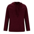 thumbnail image 4 of Dezsed Womens Oversized Hoodies Fleece Sweatshirts Sweaters Spring Outfits 2025 Pullover Fall Winter Clothes Wine M, 4 of 4