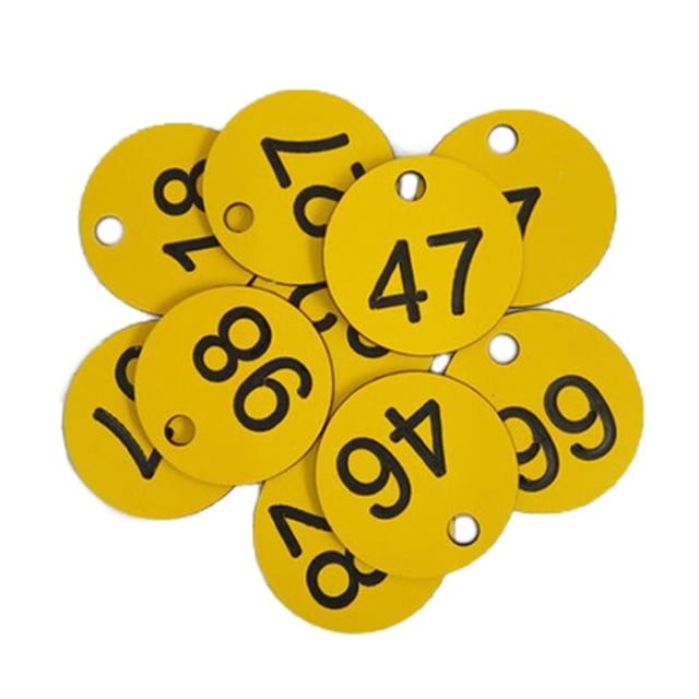 Etiquetas numeradas de plástico 100 piezas perfecl