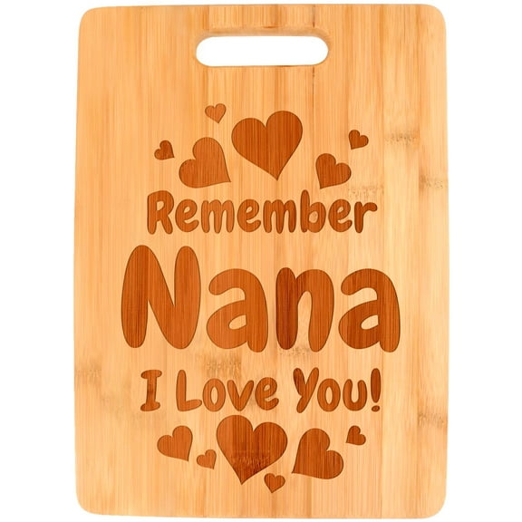ThisWear Gifts for Nana Gifts for Grandma Remember Nana I Love You Big Rectangle Bamboo Cutting Board